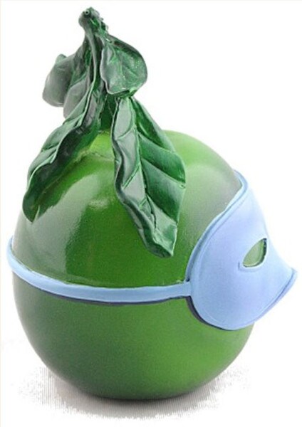 Pocket Art Museum Statues Replicas Magritte Green Apple Surrealisn